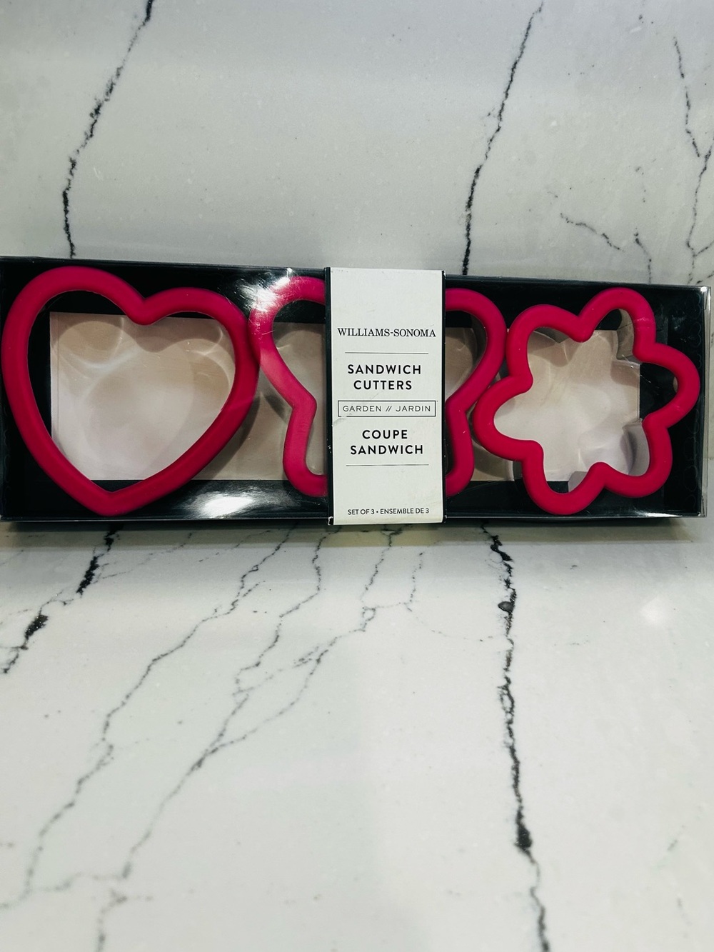 Williams Sonoma Pink Heart, Butterfly, Flower Sandwich Cutter Set